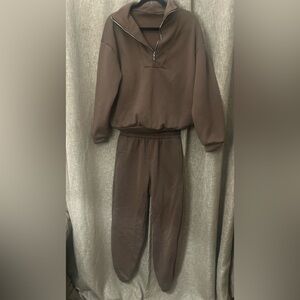 Brown Tracksuit Set